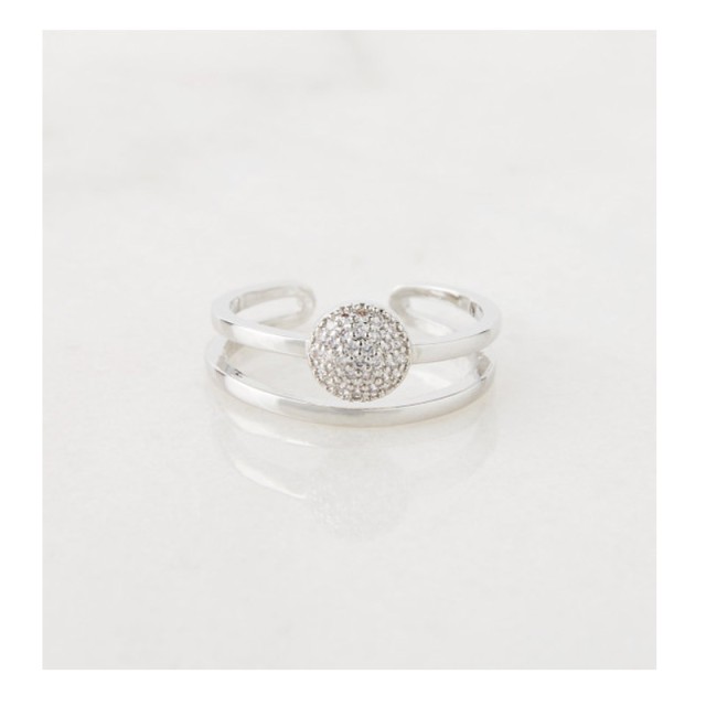 Δαχτυλίδι Alevine Jewellery Cloe με Πέτρες Ζιργκόν Χρώματος Ασημί 8720604880076