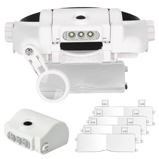 Verk Group Επαγγελματικός Μεγεθυντικός Φακός Κεφαλής με LED και 6 Φακούς 5907451344347