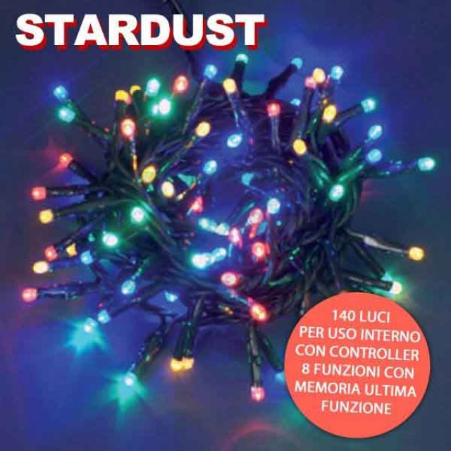 BAKAJI Γιρλάντα Λαμπτήρων Χριστουγεννιάτικου Φωτισμού 140 Φωτάκια Πολύχρωμα με Ελεγκτή 8 Λειτουργιών 01809974