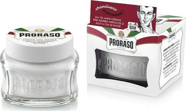 Proraso Κρέμα πριν το ξύρισμα Pre Barba Vaso Bianca Κατά των Ερεθισμών 100ml 8004395009015