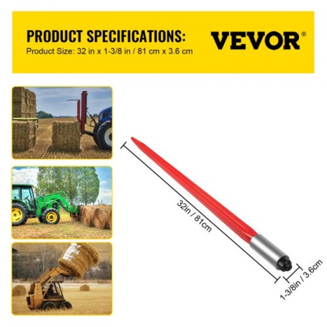 Δόρυ Σανό VEVOR 32 1350 lbs για Τρακτέρ & Φορτωτές  CM36X810-1350HS01V0