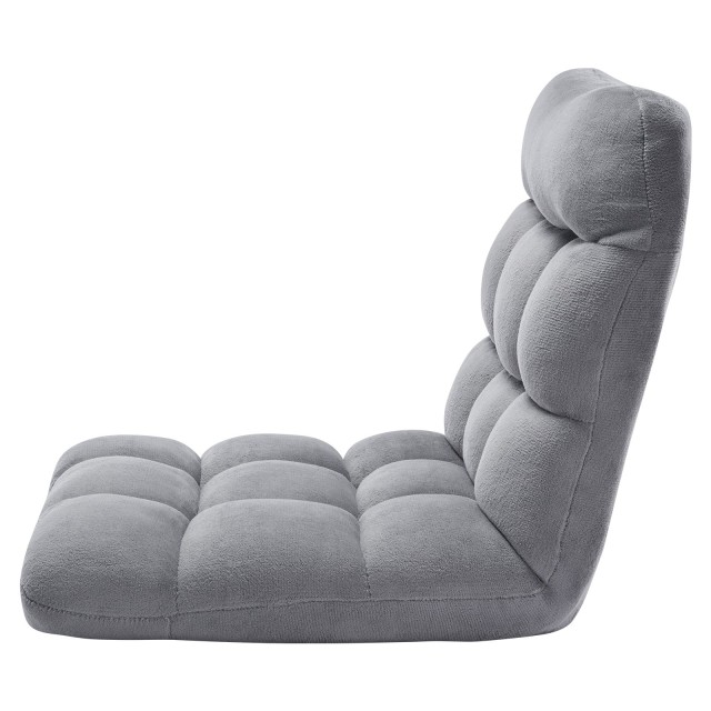 Πολυθρόνα Δαπέδου με Στήριξη Πλάτης και 14 Ρυθμιζόμενες Θέσεις 103 x 57 x 15 cm Γκρι DBYWFSCGK000ORDFAV0 Vevor