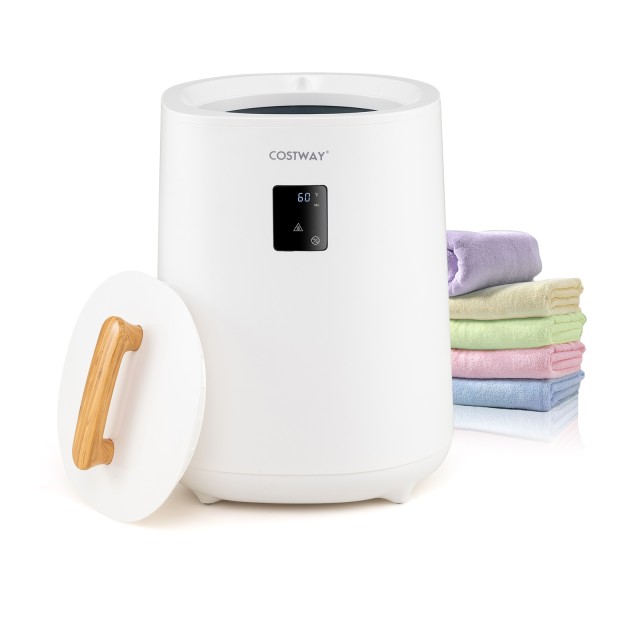 Costway Φορητός Λευκός Θερμαντήρας Πετσετών 18L με Οθόνη LED & Αυτόματη Απενεργοποίηση ES10554DE-WH