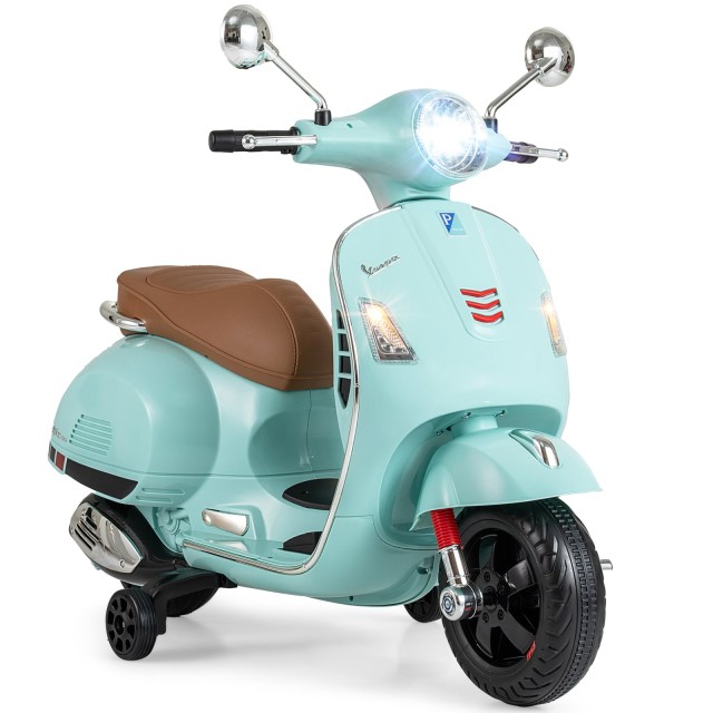Costway Παιδική Ηλεκτρική Μοτοσυκλέτα VESPA Πράσινη με LED Φώτα & Κόρνα 75 x 46 x 101 cm TQ10466DE-GN