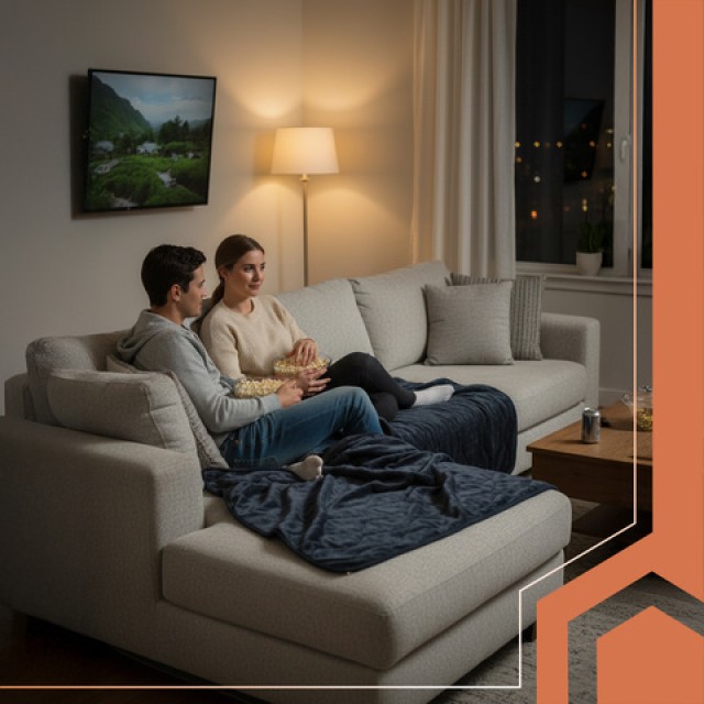 Ruhhy Ηλεκτρική Κουβέρτα Διπλή 180x130cm με 6 Λειτουργίες και Τηλεχειριστήριο 26202