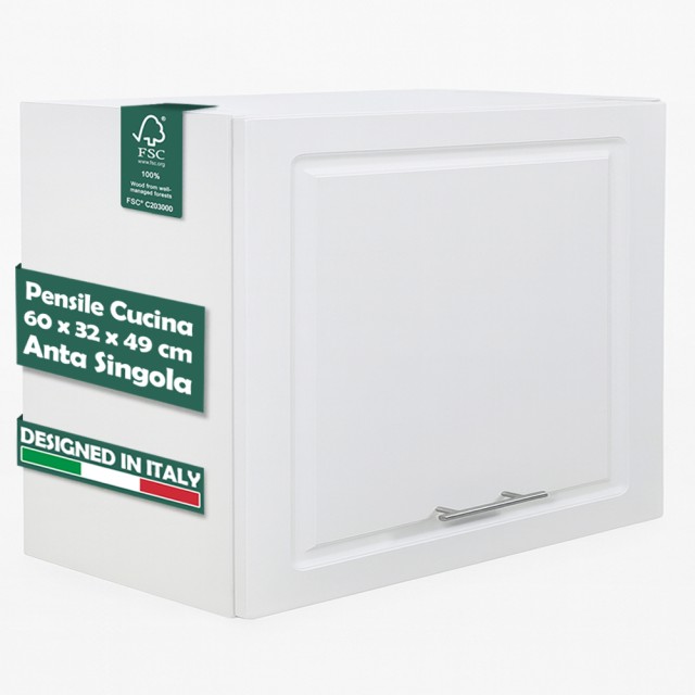 Shally Dogan Αναδιπλούμενο Κρεμαστό Ντουλάπι Κουζίνας Τοίχου Ξύλινο Λευκός Τοιχοποιία 02001645