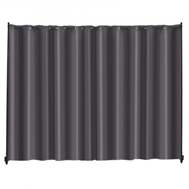 VEVOR Φορητό Διαχωριστικό Δωματίου 308.5 x 45 x 245.5 cm με Ρόδες Γκρι Οθόνη Απορρήτου BLPF96120INCWMUXEV0