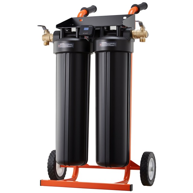 VEVOR Σύστημα Απιονισμένου Νερού για Πλύσιμο Αυτοκινήτου με 2 x 4L Ρητίνη, Βαλβίδα Παράκαμψης & Μετρητή TDS QLZXCXTZJTCSE3UP3001V9