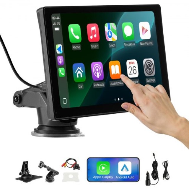 VEVOR Ράδιο Αυτοκινήτου Με Οθόνη Αφής CarPlay 9 Backup Camera CZZKP9INCHBD3G8EV001V9