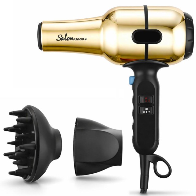 BAKAJI Επαγγελματικό Πιστολάκι Μαλλιών 2000W με Διαχύτη & Στόμιο για Γρήγορο Στέγνωμα & Στυλ 02001668