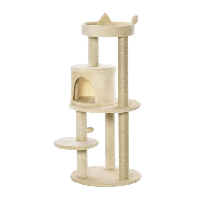 Δέντρο Γάτας - Ονυχοδρόμιο 48 x 48 x 104 cm Χρώματος Μπεζ PawHut D30-274CW