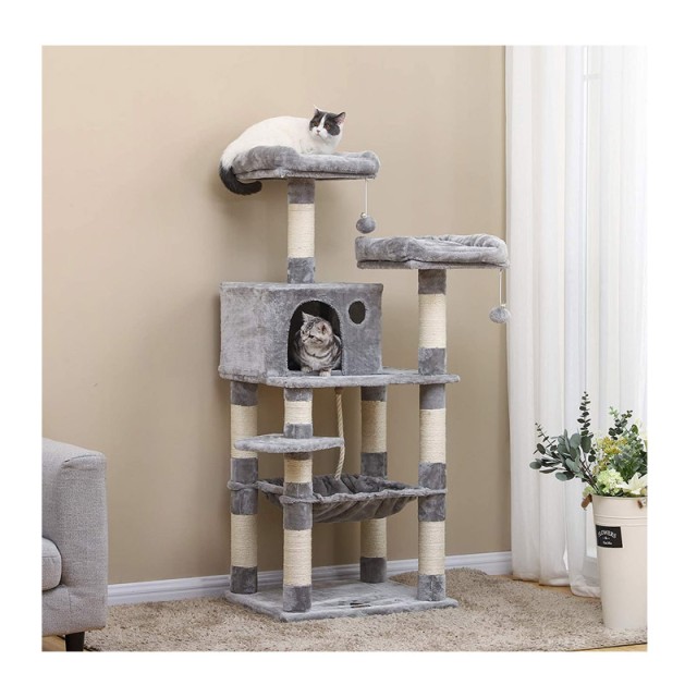 Δέντρο Γάτας - Ονυχοδρόμιο 55 x 45 x 143 cm Χρώματος Γκρι Feandrea PCT15W