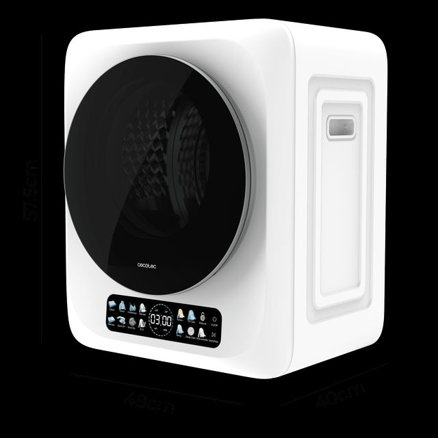 Cecotec Mini Στεγνωτήριο Ρούχων Bolero DressCode Dry 3400V 3 kg Λευκό με Full Color Οθόνη, 8 Προγράμματα και UV Care CEC-111288