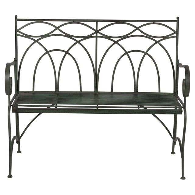 Galileo Πάγκος 2 θέσεων από σίδερο 113x55x96 cm πτυσσόμενος και εξοικονόμησης χώρου με αντικέ σκουριά Est 5911984