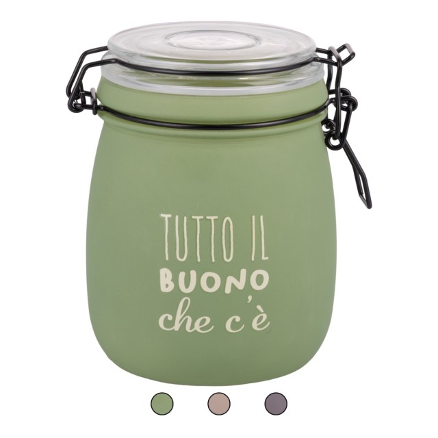 Galileo 750 ml γυάλινο βάζο με επιγραφή Motivy Color 5922519 Τυχαία Επιλογή Χρωμάτων