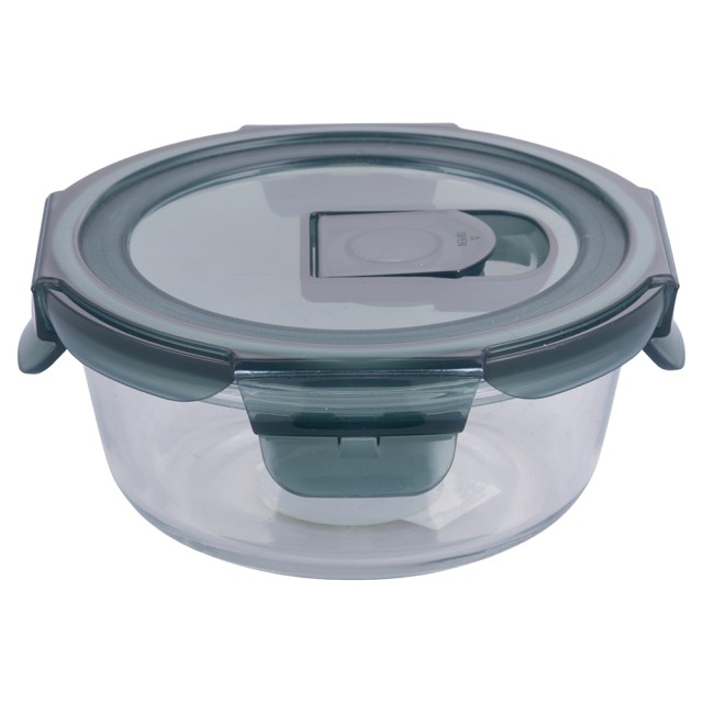 Galileo Στρογγυλό Αεροστεγές Γυάλινο Δοχείο 390 ml με Καπάκι και Κούμπωμα SChef 5924435