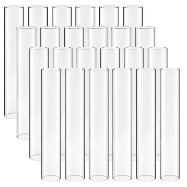 VEVOR Σετ 24 Γυάλινοι Κυλίνδροι για Κεριά, Φ65 x 350 mm, Υψηλής Βοριοπυριτικής Γυάλινης Κατασκευής JFZTTM24JTZTEE8EH001V0
