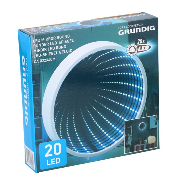 Διακοσμητικό 3D LED Φωτιστικό Καθρέπτης Grundig 13260
