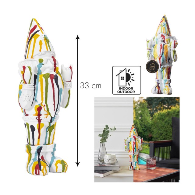 Διακοσμητικός Νάνος Πολυρητίνης 13.5 x 12 x 33 cm Home Deco Factory HD0015