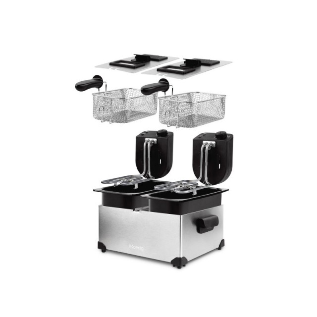 Διπλή Φριτέζα 6 Lt 3600 W H.Koenig DFX600