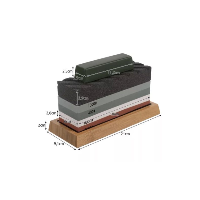 Διπλή Πέτρα Ακονίσματος Νερού για Μαχαίρια 400/1000/ και 3000/8000 Ruhhy 23763