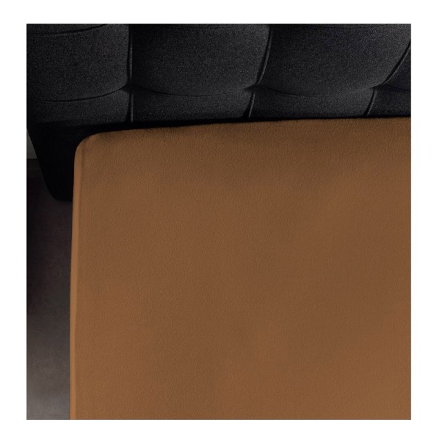Διπλό Σεντόνι Jersey με Λάστιχο 140 x 200 x 30 cm Χρώματος Taupe Dreamhouse 8717703801316