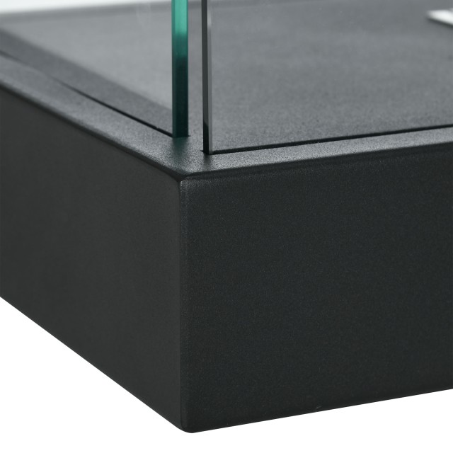 Τζάκι βιοαιθανόλης 3 όψεων HOMCOM με καυστήρα 2,4 λίτρων και χρόνο καύσης 4 ωρών, Κάλυψη 30㎡, 100x30x55cm, Μαύρο 820-373V00BK