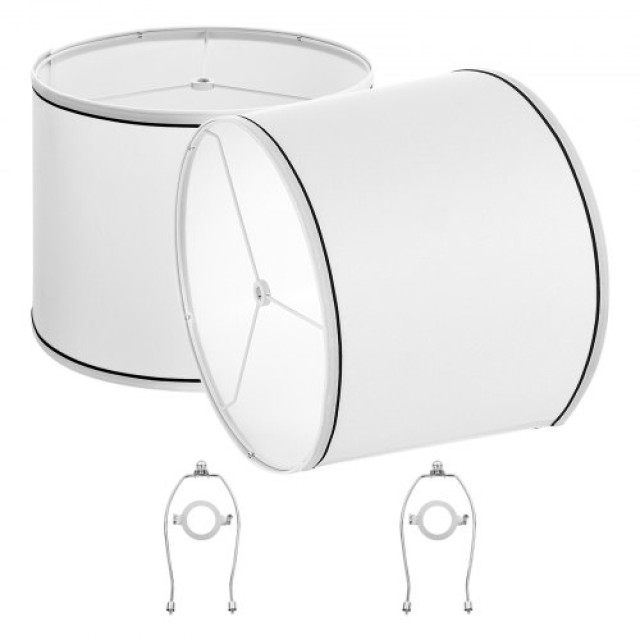 VEVOR Σετ 2 Λευκά Καπέλα Λάμπας με Harp 11x13x10 ίντσες (Μέγεθος Μεσαίο) YZXDZ131110IP3OBJ001V0