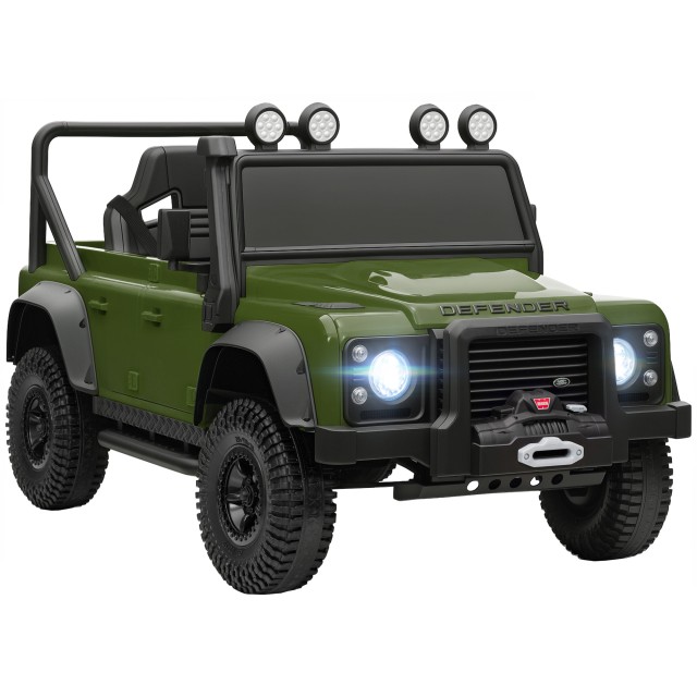 AIYAPLAY Ηλεκτρικό Αυτοκίνητο για Παιδιά 3-5 Ετών Land Rover Επίσημο 12V με Τηλεχειριστήριο, Αναρτήσεις, Φώτα LED, Πράσινο 370-386V90DG