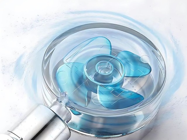 Τηλέφωνο Ντους με Αντικαταστάσιμο Φίλτρο Turbo και Ενσωματωμένο Ανεμιστήρα 5907451364741 Verk Group