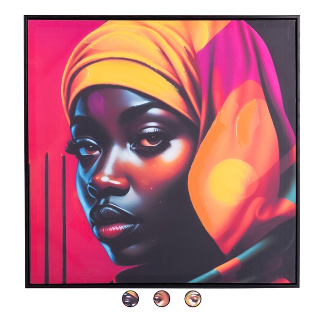 Galileo Τελα με κορνίζα 60x60 εκ Ethnic Sibilla 5920433 Τυχαία Επιλογή Χρωμάτων