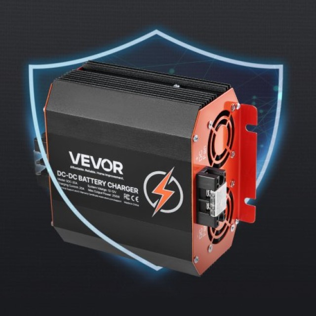 VEVOR Προηγμένος Φορτιστής Μπαταρίας DC 20A 250W για Μολύβδου-Οξέος & Λιθίου ZLDZLDDYSRCDOVSXWV9