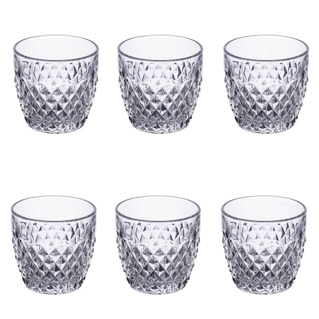 Villa DEste  Σετ 6 ποτήρια νερού 350 ml από γυαλί Diamond Balloom 5917070