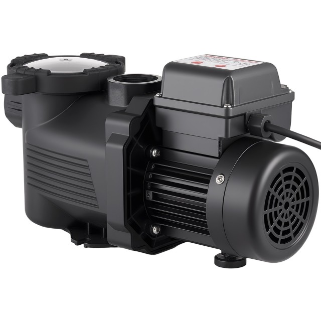 VEVOR Αντλία Πισίνας 400W, Μονοταχύτητας, 11,100 L/H Max Ροή, AC 220-240V, 3450 RPM, 10m Max Ύψος, Με Χρονοδιακόπτη 24 Ωρών & Καλάθι Φίλτρου για Πισίνες, Υδρομασάζ, Σπα DSYCGLBOZDS40FXPD001V2