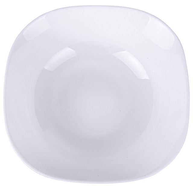 Galileo Σετ 6τμχ  Τετράγωνη γυάλινη σαλατιέρα 24x24 cm λευκή Sibilla 5920209