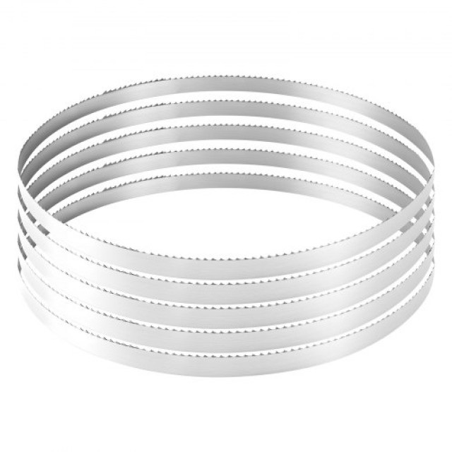 VEVOR Ταινία Λεπίδας Πριονιού 3810 mm, 4 TPI, Δαμασκηνό Χάλυβα SK5, 19 mm Πλάτος, 18 HRC Σκληρωμένα Δόντια, Συμβατό με Κύριες Μάρκες Ξυλουργίας JT1JT150INCHD9Z9H001V0