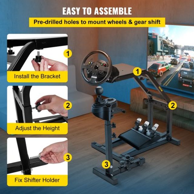 VEVOR Βάση Προσομοιωτή Racing Gaming G29, G27 και G25 GT, για Υποστήριξη Τιμονιού και Πεντάλ G29G27G25ZLYXZJ01V0