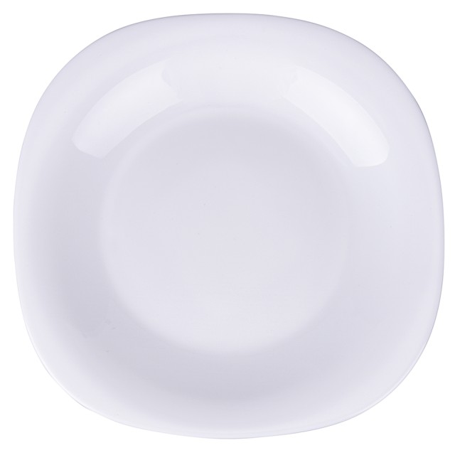 Galileo  Σετ 6 τμχ Τετράγωνο πιάτο φρούτων από οπαλίνα γυαλί 20x20 cm, λευκό Sibilla 5920206