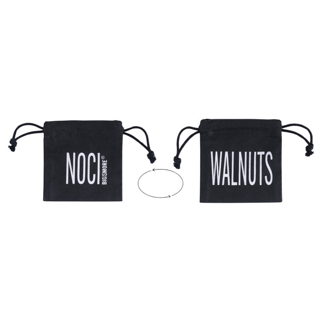 Villa dEste Home Υφασμάτινο Πουγκί για Καρύδια με Διπλής Όψης Μαύρο Κορδόνι Κλεισίματος – Bigismore 5923307