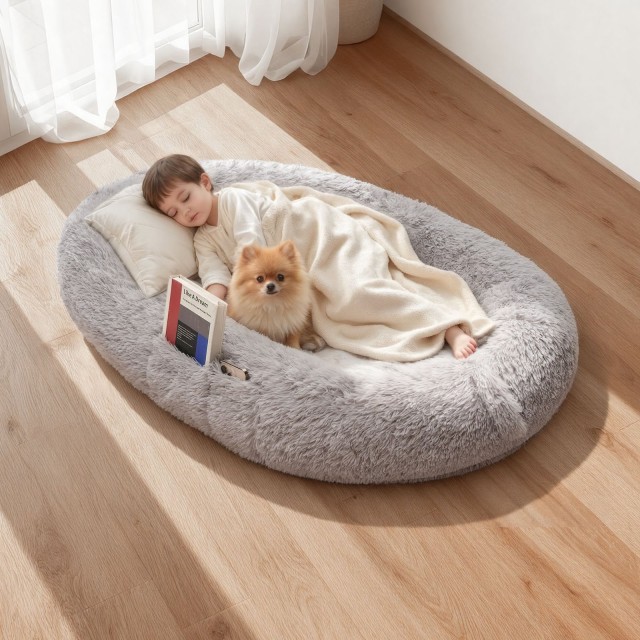 VEVOR Ορθοπεδικό Κρεβάτι Ανθρώπου 1320x860x240mm με Μνήμη Αφρού, Γκρι RLGCHSTYXXH51UW0V001V0