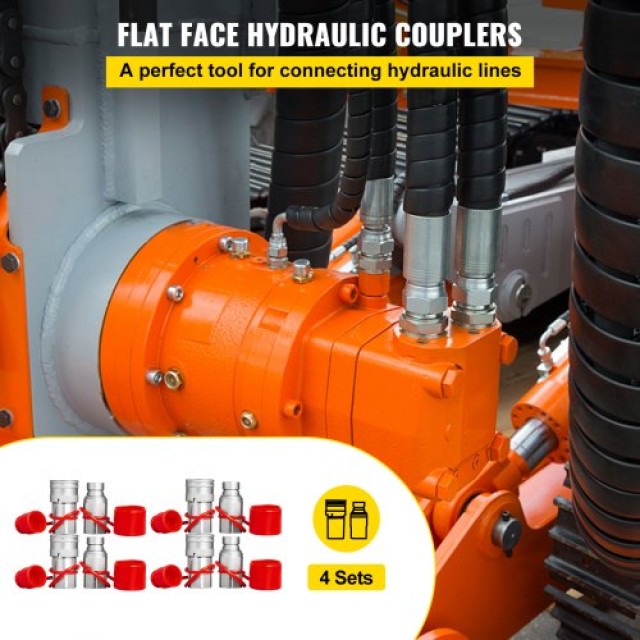 Υδραυλικός Ταχυσύνδεσμος VEVOR 3/4NPT (ISO 16028)  YYJT3/4YCYYJT04D1V0