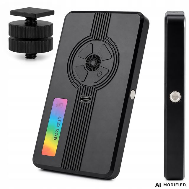 Verk Group Φορητό Φωτιστικό LED RGB-W Τσέπης για Φωτογραφία, 138 LED, 2700-6500K, με Μπαταρία 800mAh και Βάση Hot Shoe/1/4 5907451392294