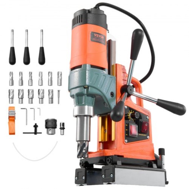 VEVOR Μαγνητική Δράπανα 1400 W 0-850 RPM με 11 Κόφτες Πυρήνα GSCLZCSGS11J84YE9001V2