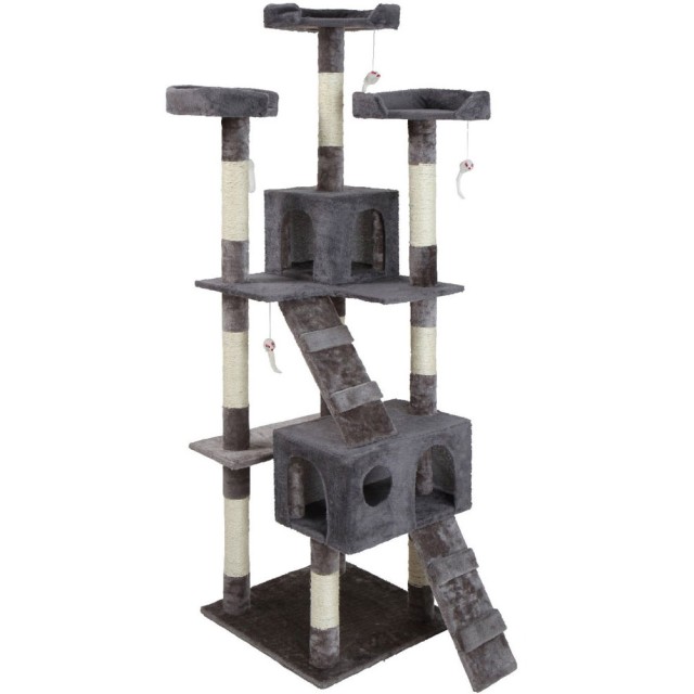 BAKAJI Ονυχοδρόμιο για Γάτες Sisal 170cm Γκρι 01824783