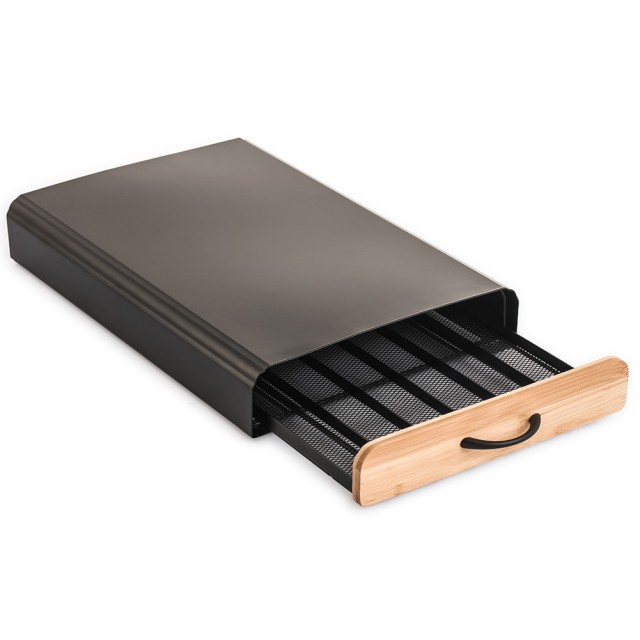 BAKAJI Μεταλλική Θήκη Συρταριού για Κάψουλες Καφέ, Φακελάκια Τσαγιού και Ζάχαρη 02814320