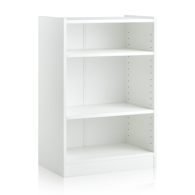 Costway Λευκή Βιβλιοθήκη 3 Επιπέδων 50 x 30 x 75 cm CB10458WH