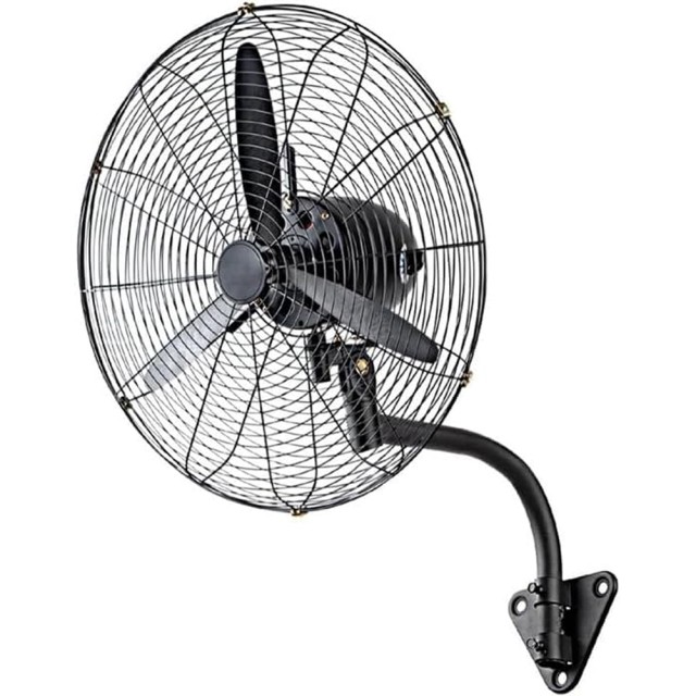 BAKAJI  Βιομηχανικός Ανεμιστήρας Τοίχου Ισχύς 200 W Διάμετρος 66 cm σε Μαύρο Ατσάλι  02841383