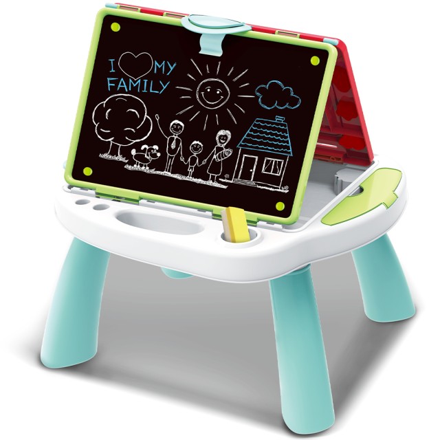 BAKAJI Πίνακας για Παιδιά 4σε1 Διπλής Όψης Πτυσσόμενος Πίνακας Αξεσουάρ Ιδέα Δώρου 02842741