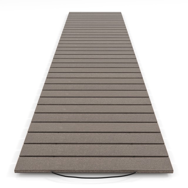 Costway  Αναδιπλούμενος Δρόμος Κήπου από HDPE, 242 x 55cm, Γκρι - Ιδανικός για Γάμους και Όλες τις Καιρικές Συνθήκες NP12048CF