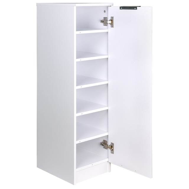 BAKAJI Λευκή Ξύλινη Παπουτσοθήκη 30x35x100 cm 02842141